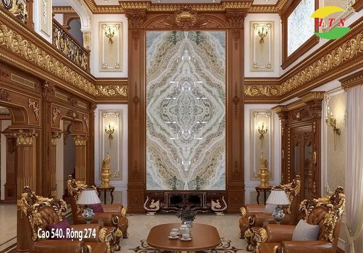 tranh đá Marble trắng thông tầng